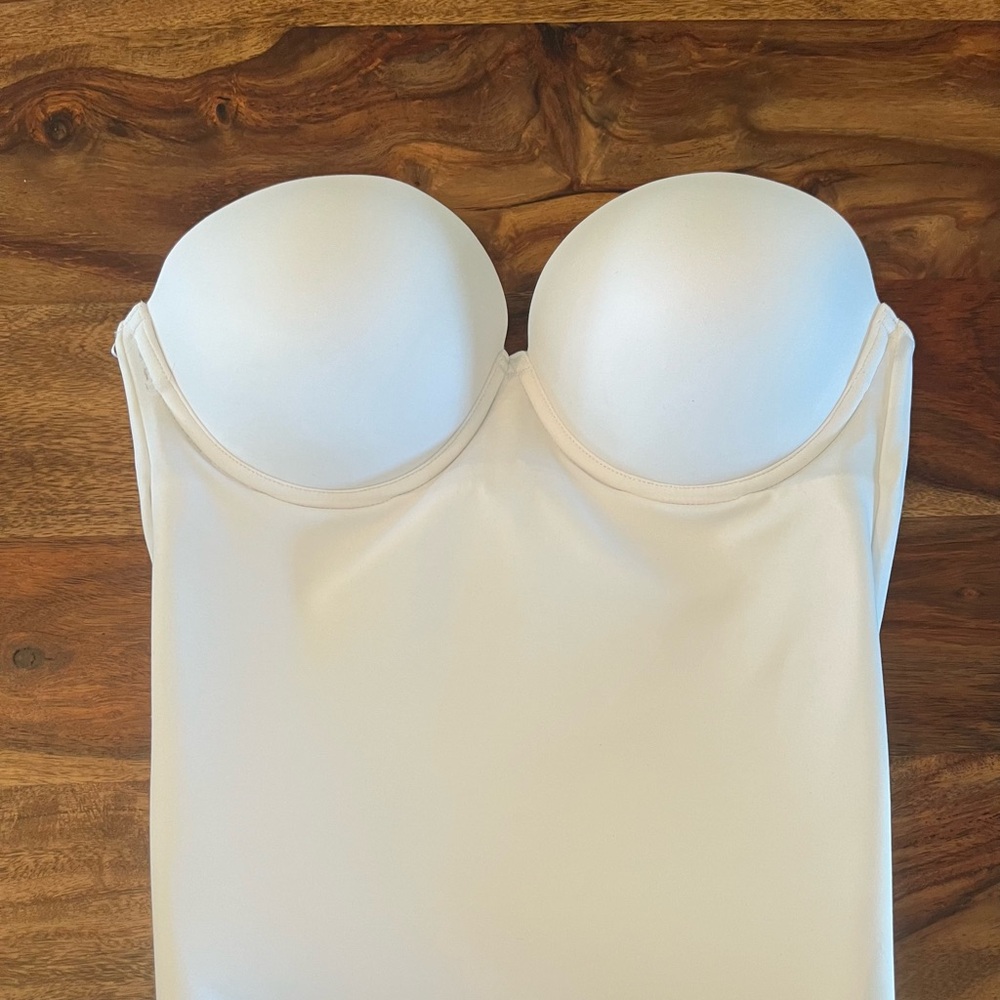 Felina Longline Corset Strapless bra size 36C White